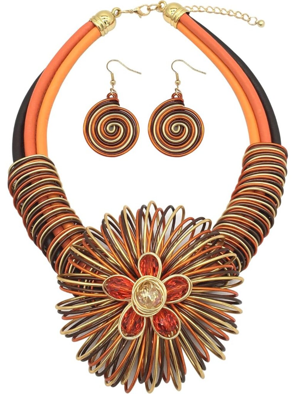 Statement African Necklace For Women African Jewelry Costume Earring Sets Tribal